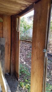 Demolition and cleanup complete of shed window