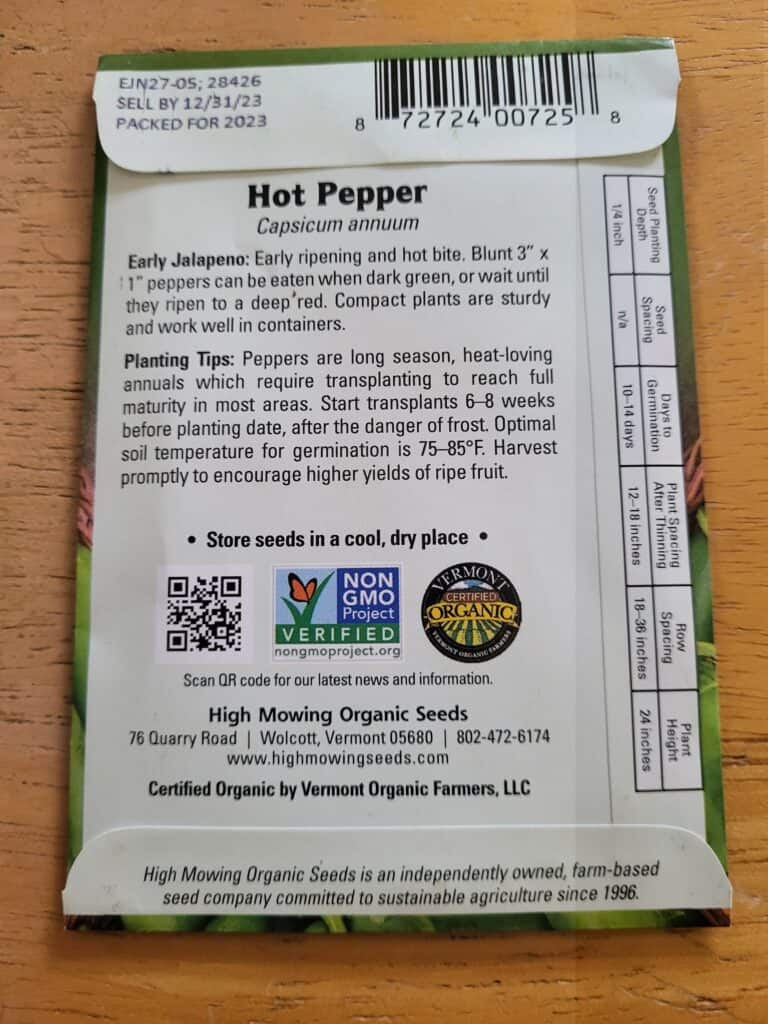 Seed Packets contain critical, concise Instructions